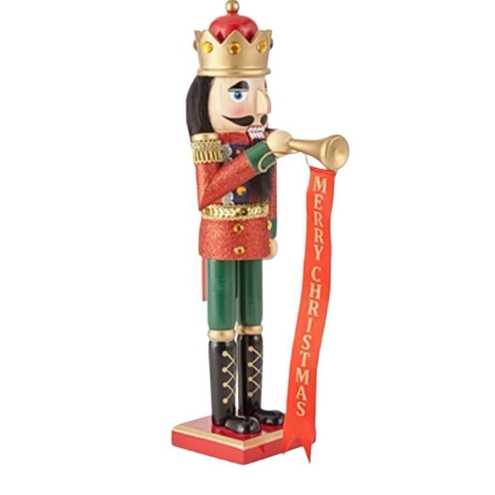 Trumpet Soldier Nutcracker 14” Women Kids Christmas Home Decor New